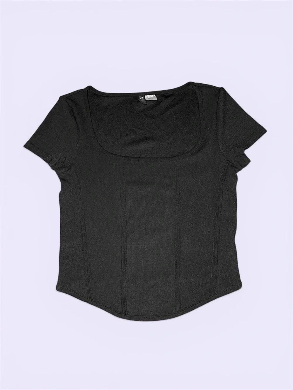 H&M Black Scoop Neck Short Sleeve Tee - Picture 1 of 1
